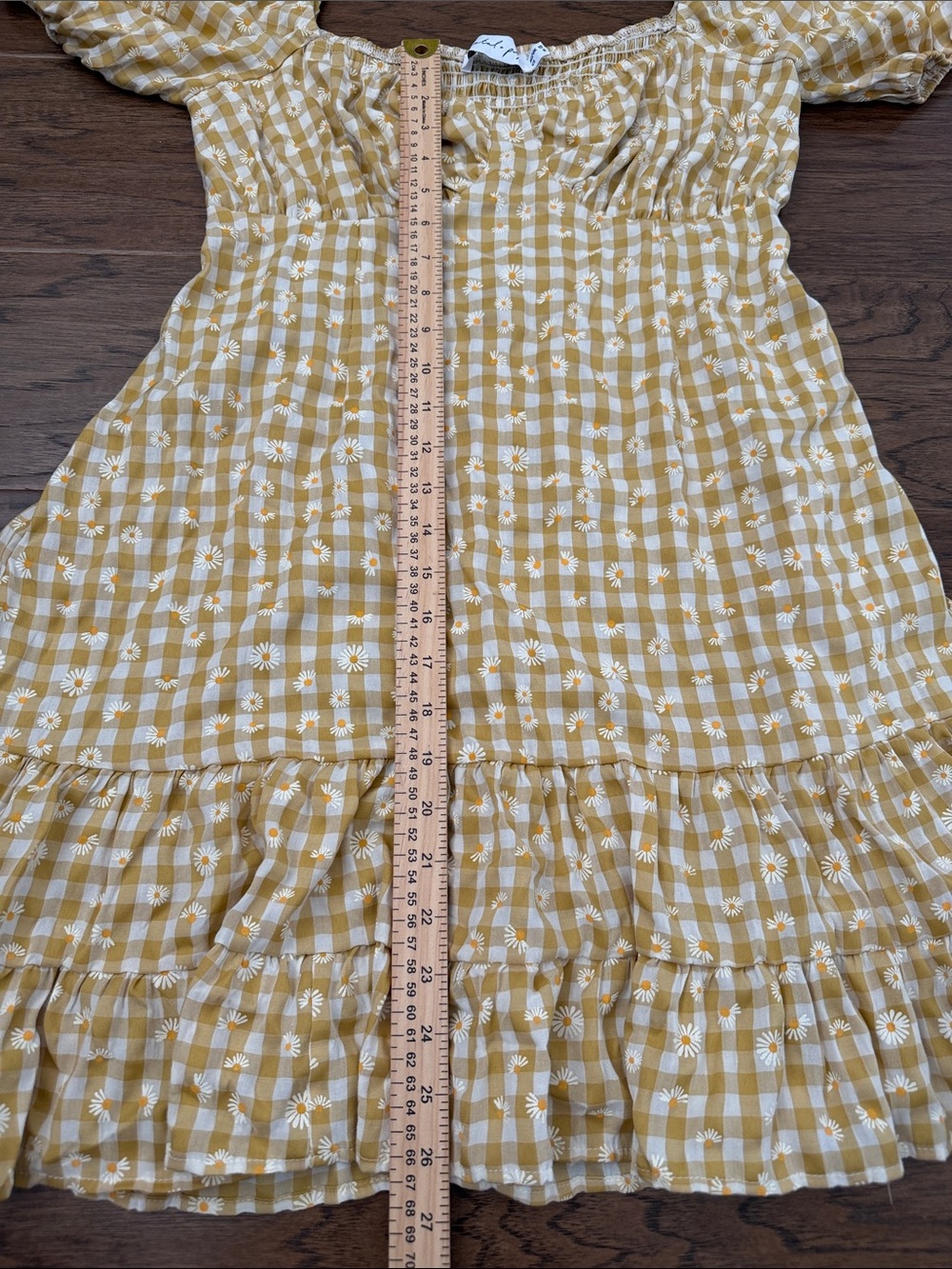 Petal + Pup Yellow Gingham & Daisy Sz 8 Cottagecore Smocked Dress -M ✨ - Picture 7 of 10